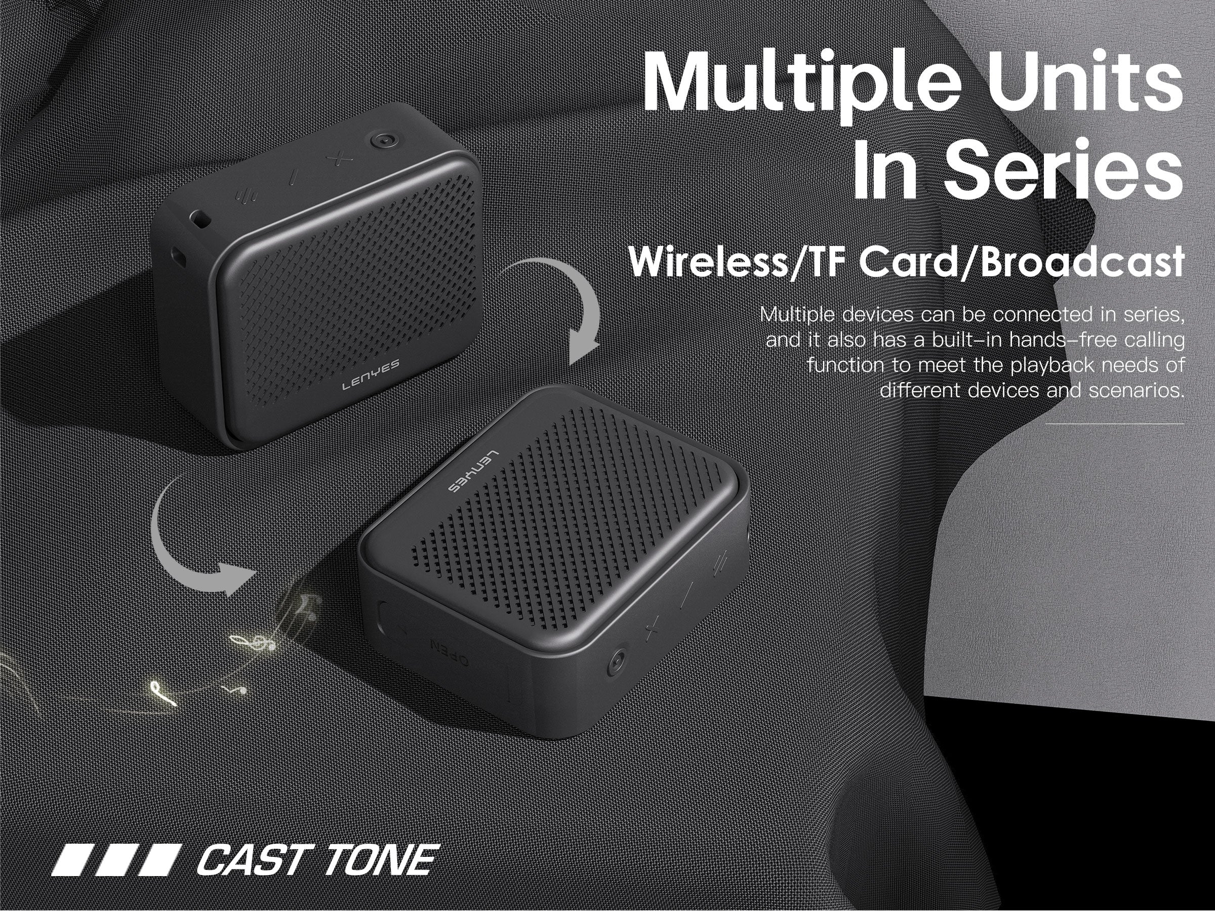 LENYES CAST TONE Altavoz Bluetooth Portátil Impermeable IP67 12W