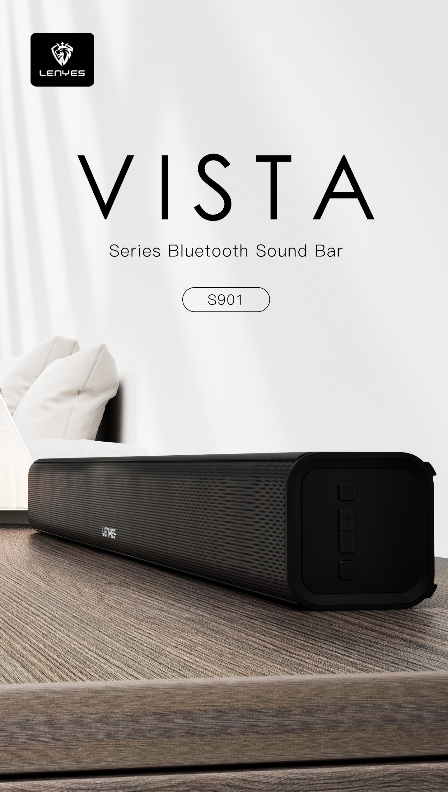 LENYES S901 Altavoz Bluetooth Profesional IPX6 TWS 15h Power Bank Negro