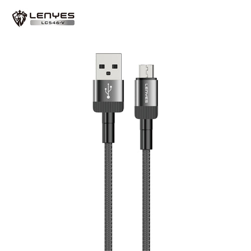 Cable USB-A a Micro USB Lenyes LC546-V | 2.4A (12W) | 1 Metro | Aleación de Aluminio y Nylon Trenzado