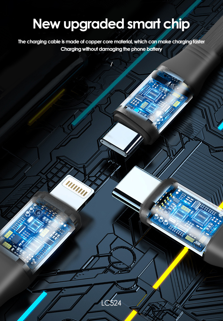 Cable Retráctil 3 en 1 - 60W LENYES LC524