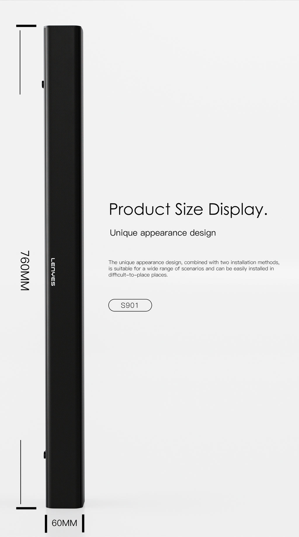 LENYES S901 Altavoz Bluetooth Profesional IPX6 TWS 15h Power Bank Negro