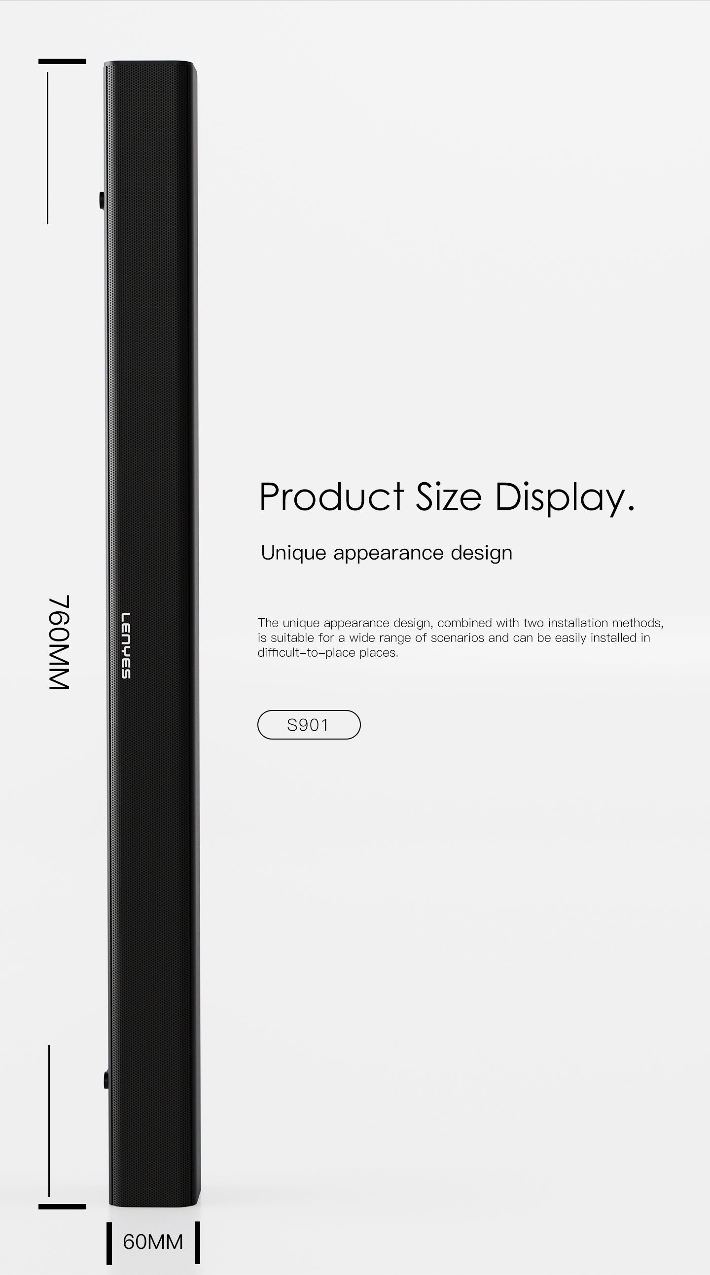 LENYES S901 Altavoz Bluetooth Profesional IPX6 TWS 15h Power Bank Negro