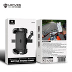 LENYES CR165 Soporte Móvil Moto Bicicleta 360° Ball Head One-Click Silicona Negro