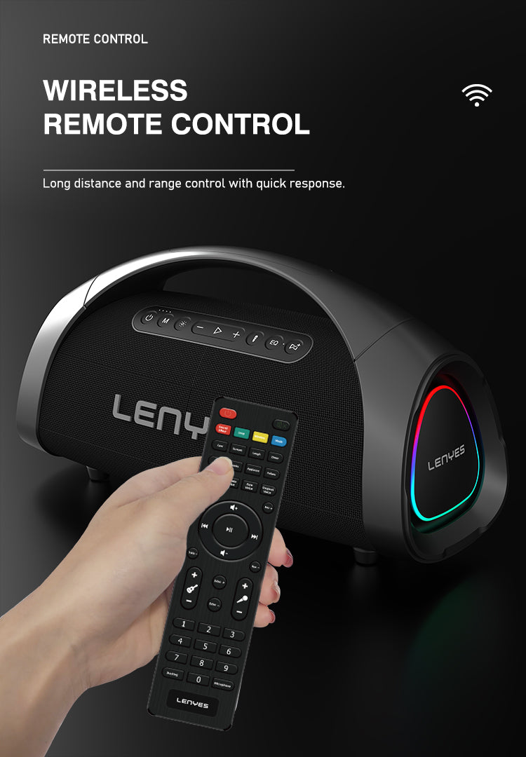LENYES S873 Altavoz Bluetooth Premium IPX6 TWS Alta Resolución Negro