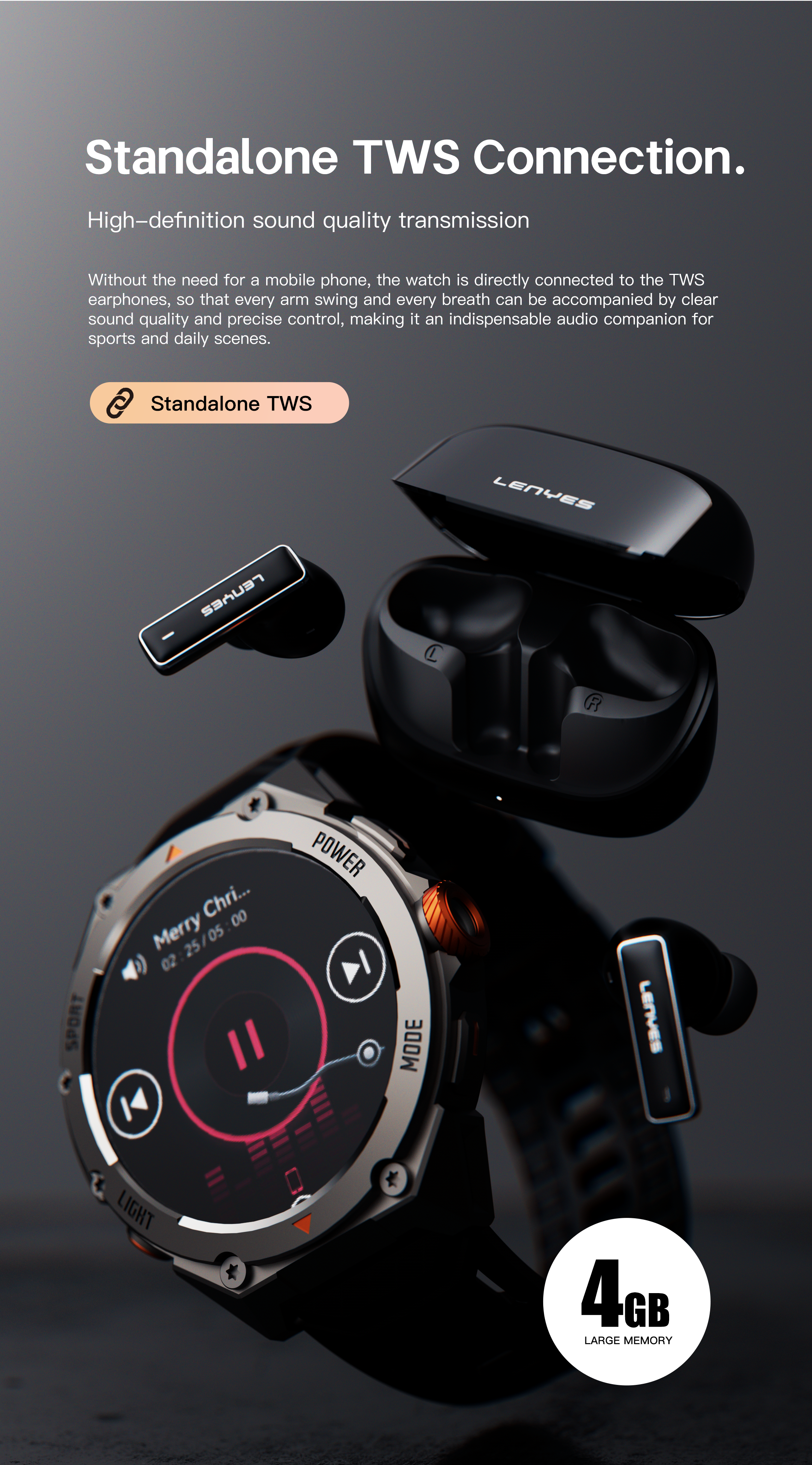 Lenyes VITA GPS Doble Frecuencia | Mapas Offline y 4GB Flash | 5ATM Pro