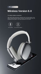 LENYES LH62 ANC Auriculares Bluetooth Cancelación Ruido 40mm 20h Gun Metal