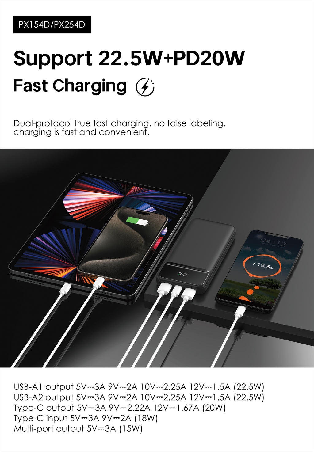 Powerbank 20.000mAH PX254D