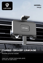 LENYES CR196 Soporte Coche Gravedad Rejilla Triangular 360° Negro