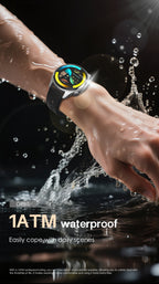 LENYES ORBIS Smartwatch Circular Monitor Salud SpO2 Presión 5-8 Días IP67 Negro