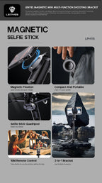 Mini Trípode MagSafe 3-en-1 | Extensible y con Control Bluetooth | LPH115