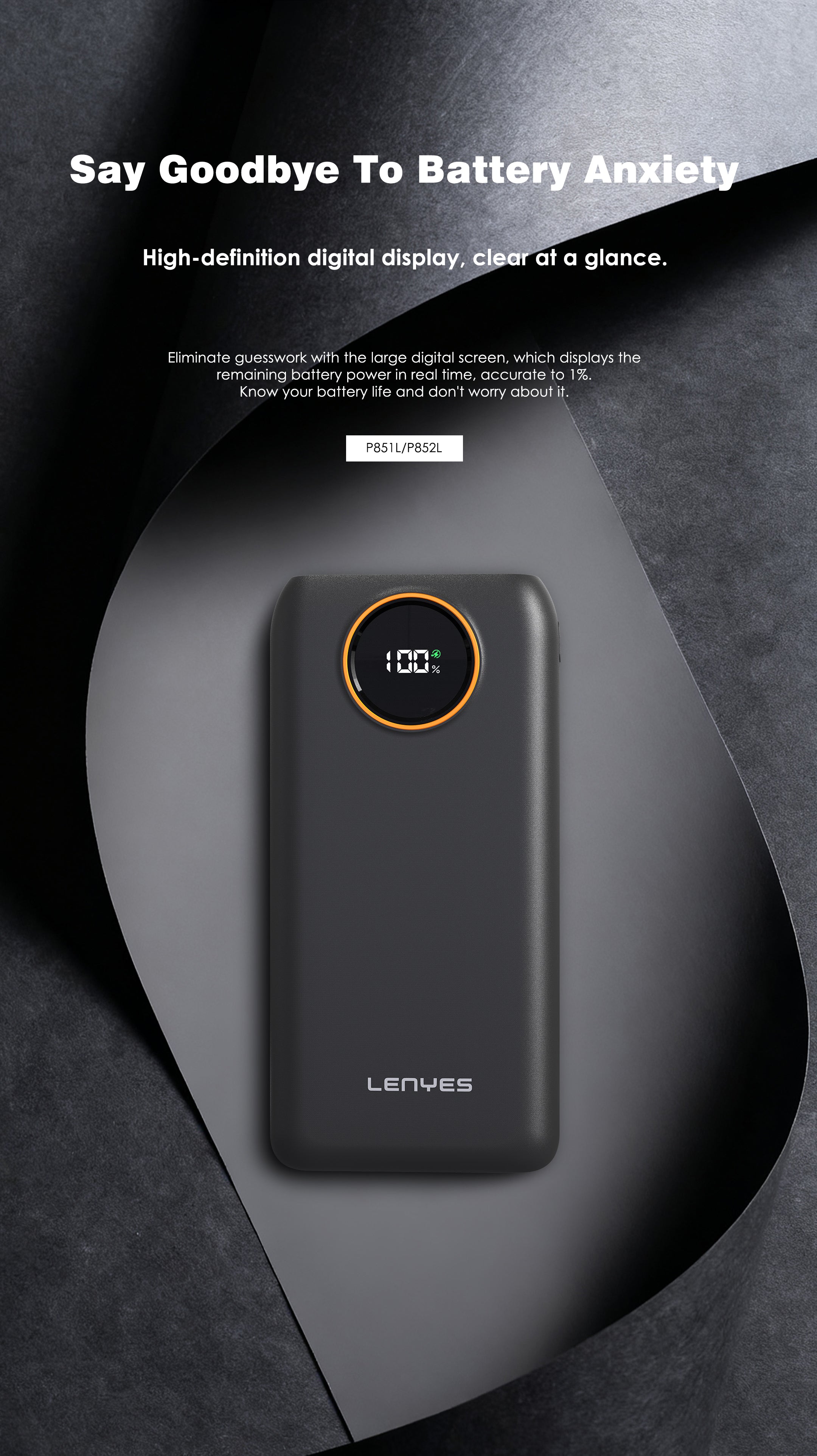 Powerbank 20.000mAH P852L BLACK