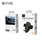 LENYES CR161 Soporte Coche Gravedad Rejilla Triángulo Dorado 360° Negro