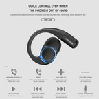 LENYES AIR 202 BEIGE Auriculares Bluetooth 5.4 Abiertos con Gancho - IPX4 Resistentes al Agua 32h Batería