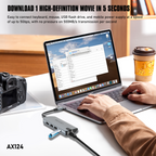AX124 Tipo-C HUB 8 en 1 -Lenyes
