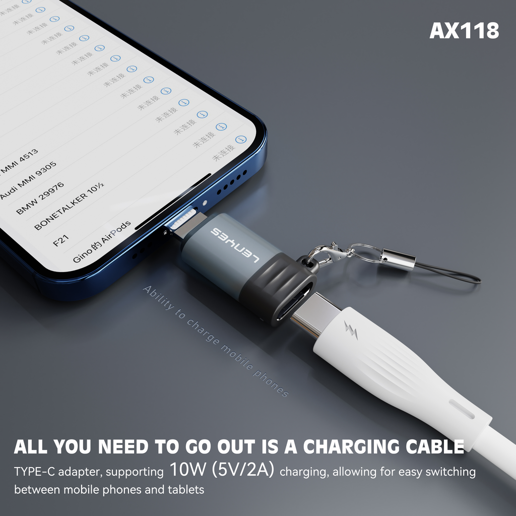 AX118 Adaptador Tipo-C a Lightning -Lenyes