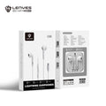 LENYES LF100 Auriculares Lightning iPhone Hi-Fi Extra Bass Micrófono Blanco