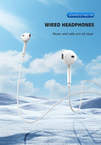 LENYES LF100 Auriculares Lightning iPhone Hi-Fi Extra Bass Micrófono Blanco
