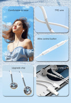LENYES LF102 Auriculares con Cable USB-C - Hi-Fi Plug & Play con Micrófono HD y Control de Línea