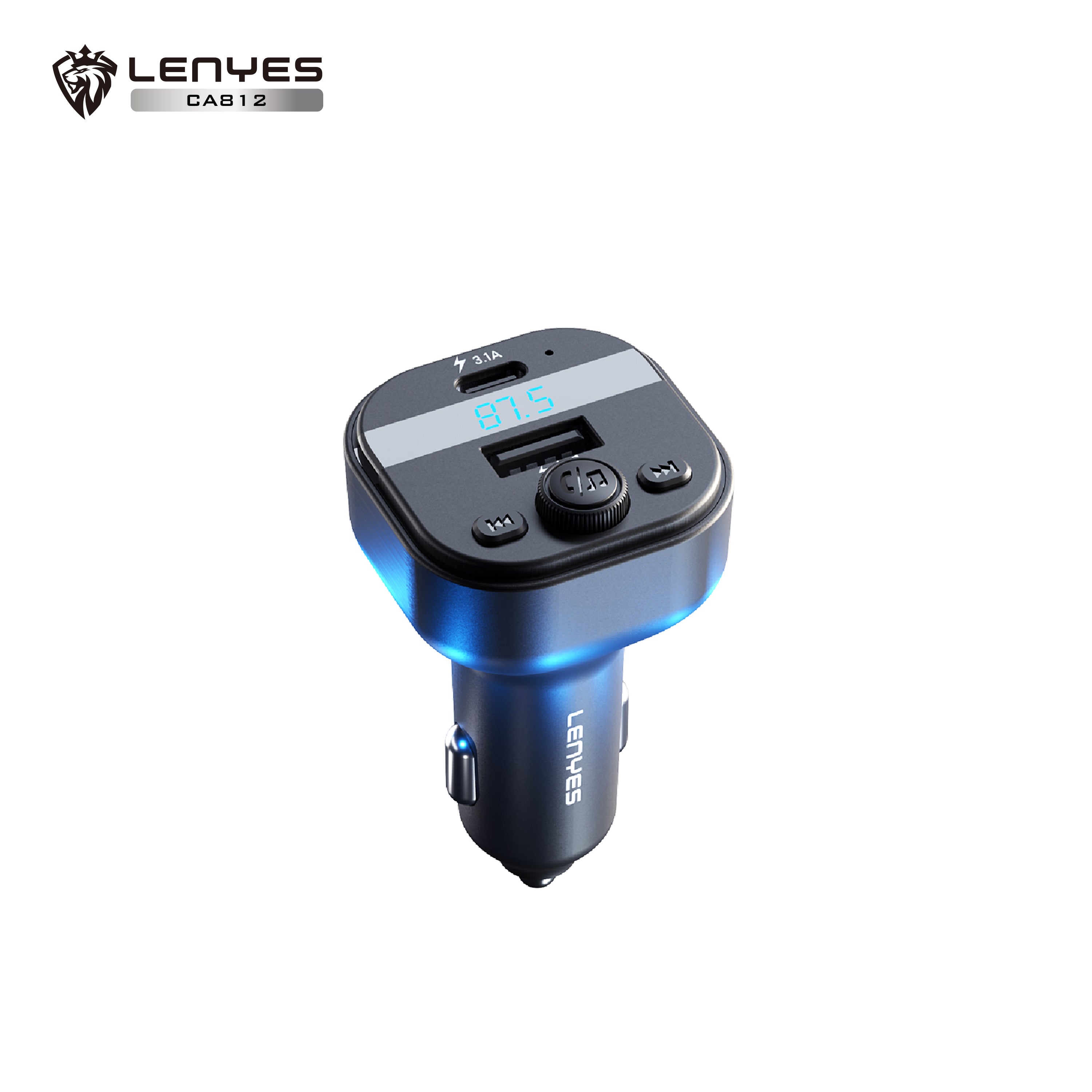 CA812 Transmisor de coche bluetooth -negro Lenyes