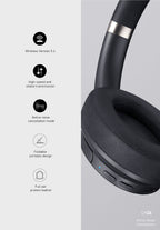 LENYES LH26 ANC Auriculares Bluetooth Cancelación Ruido 40mm Plegables Negro