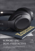 LENYES LH26 ANC Auriculares Bluetooth Cancelación Ruido 40mm Plegables Negro