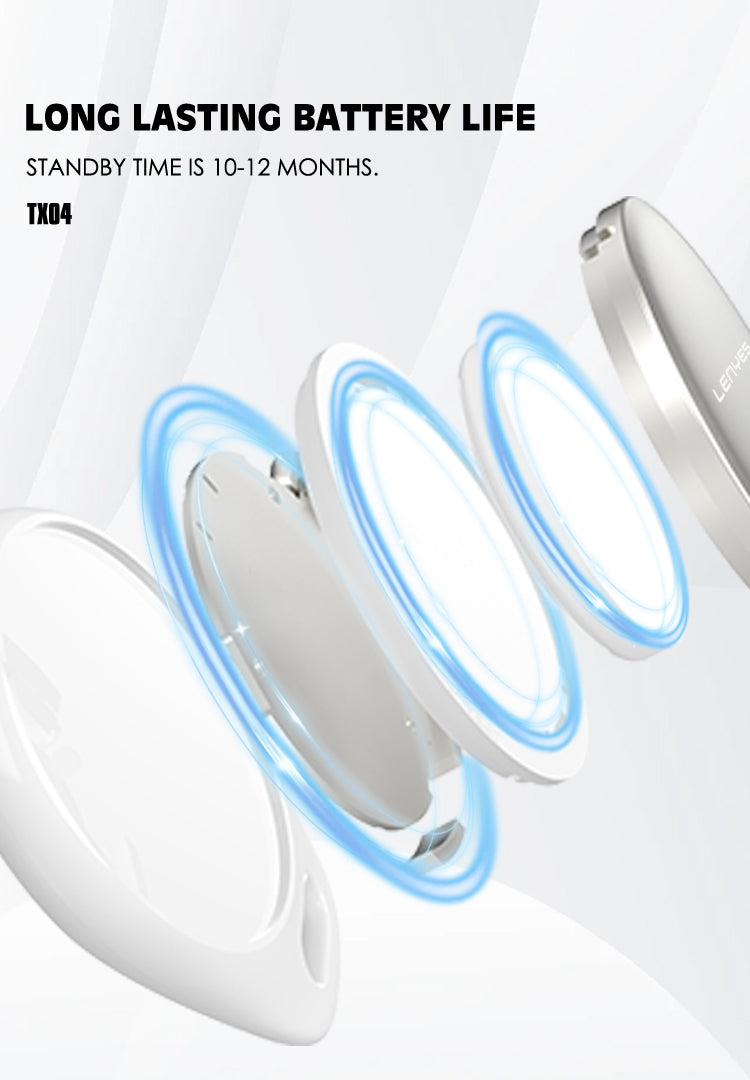 LENYES TX04 Localizador Apple Find My IPX5 Alerta Anti-Olvido Sonido