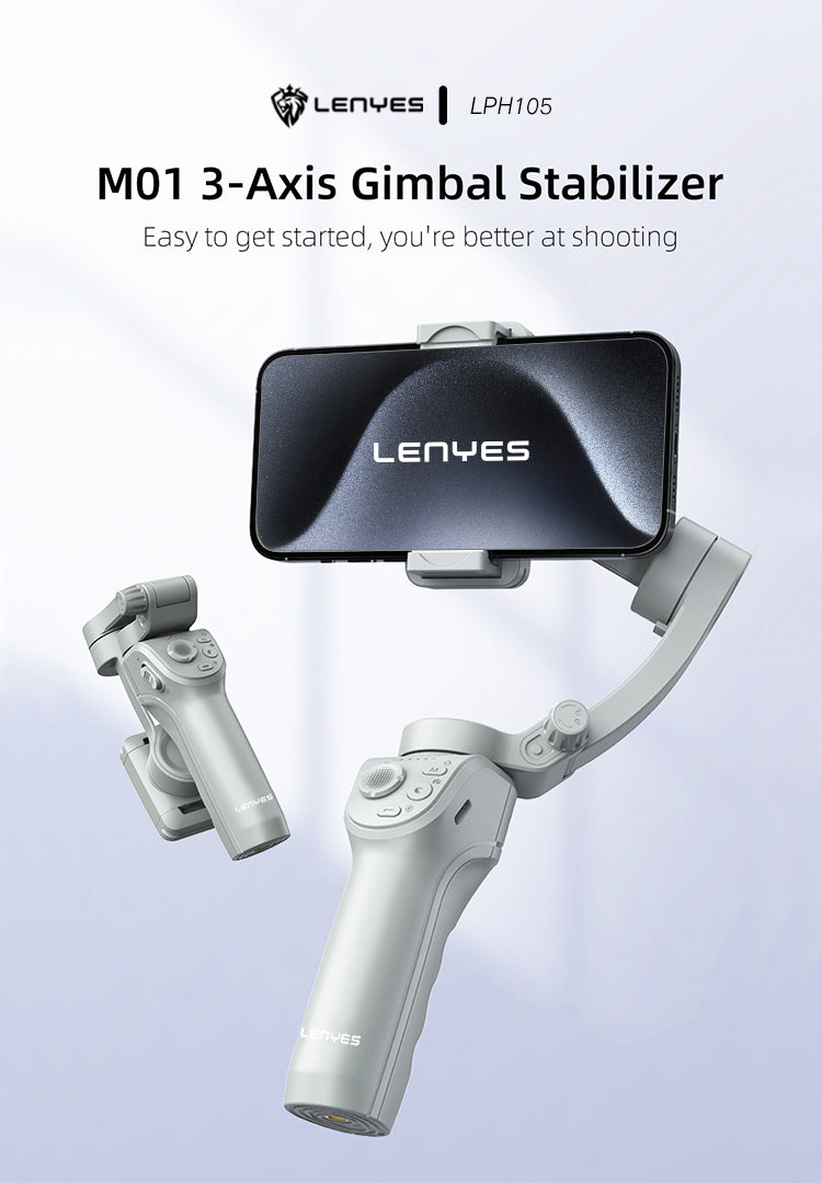 Estabilizador Gimbal | 3 Ejes Luz de Relleno y Seguimiento IA | LPH105