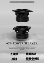 LENYES S871 Altavoz Bluetooth Alta Fidelidad IPX6 TWS 10 Horas Negro