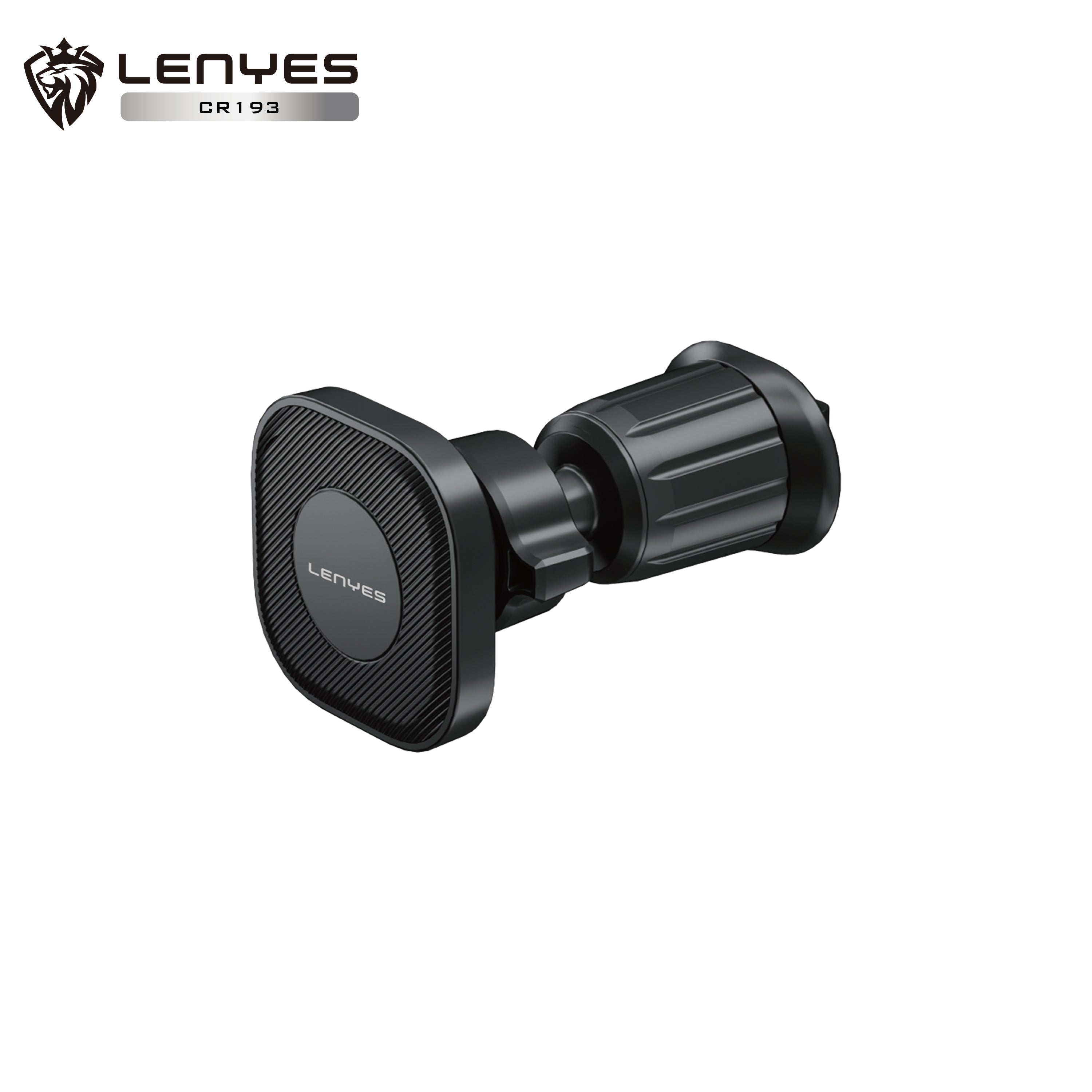LENYES CR193 Soporte Magnético Coche Rejilla 6 Imanes 360° MagSafe Negro
