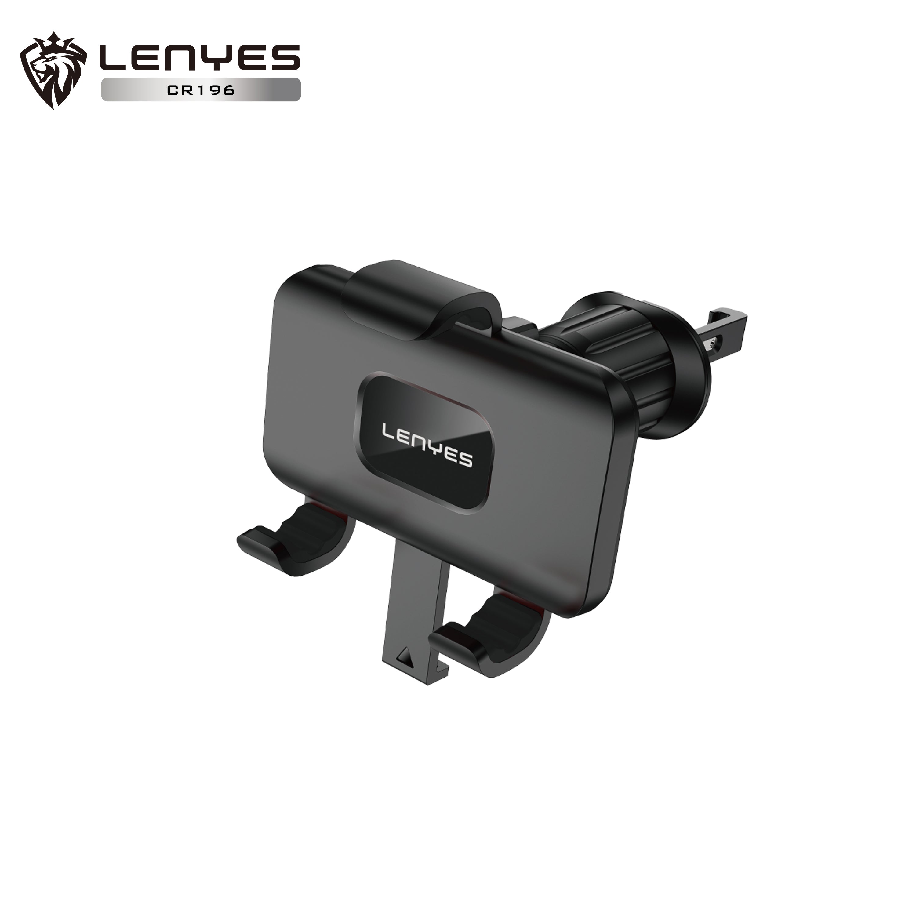 LENYES CR196 Soporte Coche Gravedad Rejilla Triangular 360° Negro