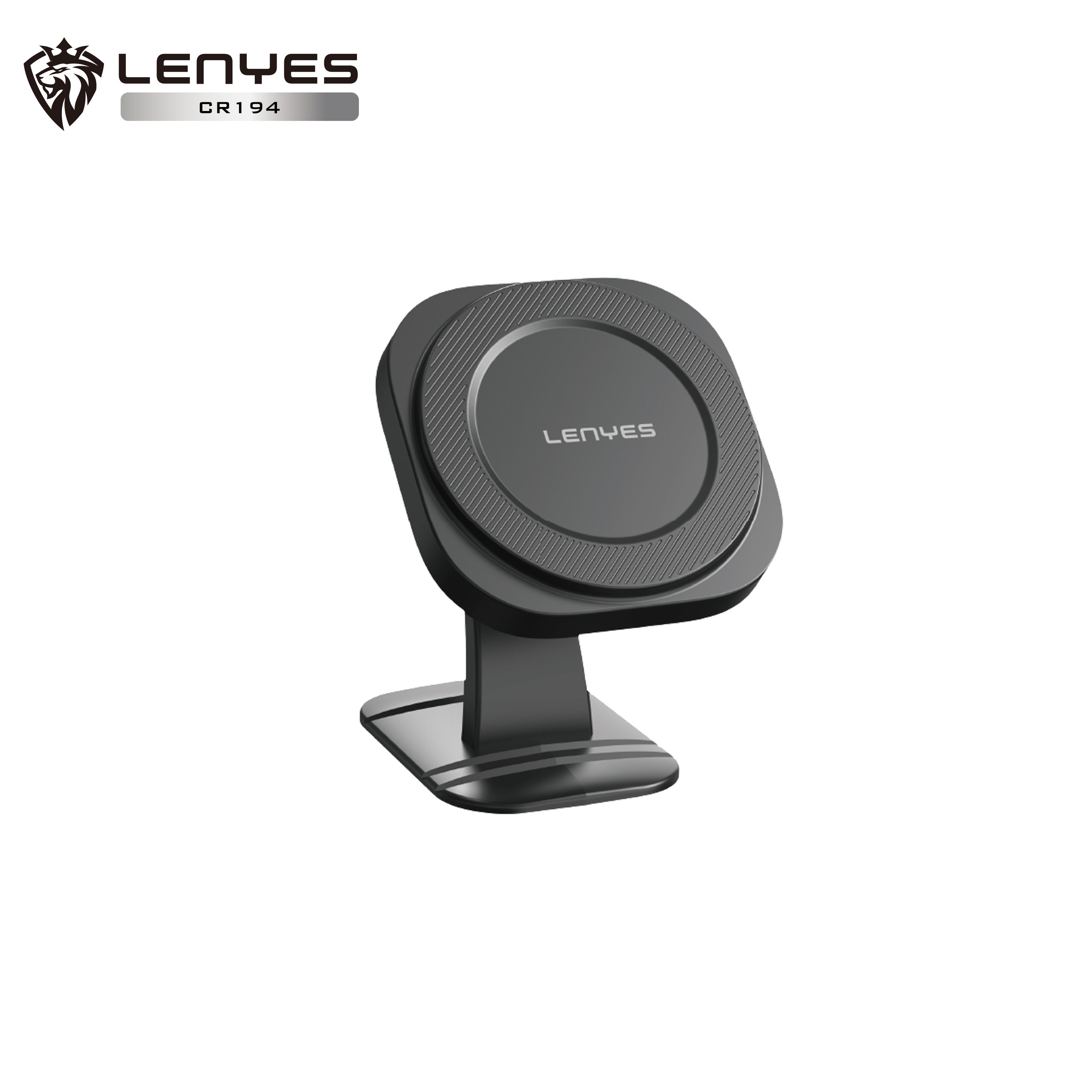 LENYES CR194 Soporte Magnético Coche Adhesivo 3M 360° MagSafe Negro