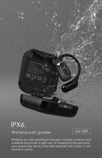 LENYES AIR 205 Auriculares OWS Oído Abierto Bluetooth 5.4 IPX6 6h Negro