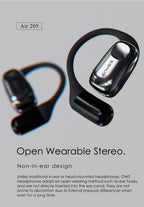 LENYES AIR 205 Auriculares OWS Oído Abierto Bluetooth 5.4 IPX6 6h Negro