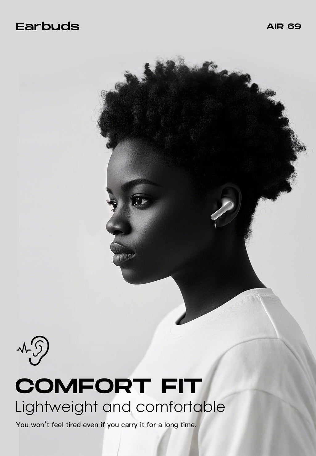 LENYES Air 69 WHITE Auriculares Bluetooth 5.4 TWS con Carga Magnética - Control Táctil y Hi-Res Audio