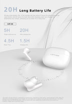 LENYES Air 68 BLACK Auriculares Bluetooth 5.4 TWS con Control Táctil - Diseño Compacto y Ligero