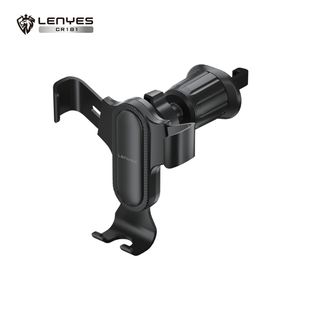 LENYES CR181 Soporte Coche Gravedad Rejilla Ventilación 360° Negro