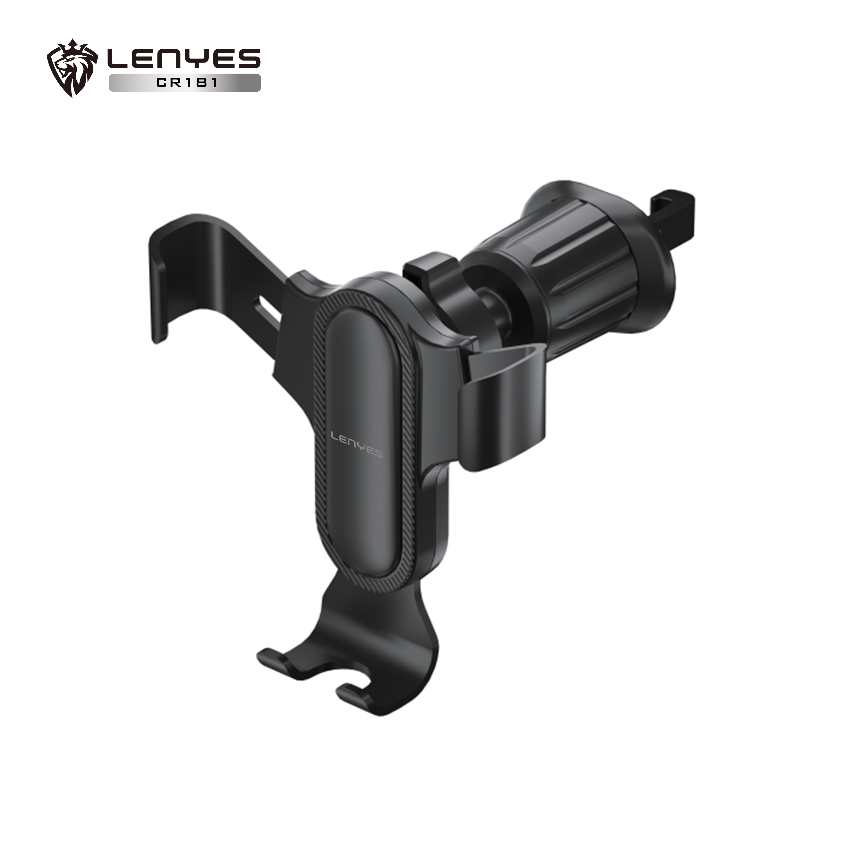 LENYES CR181 Soporte Coche Gravedad Rejilla Ventilación 360° Negro