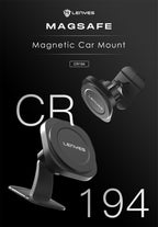 LENYES CR194 Soporte Magnético Coche Adhesivo 3M 360° MagSafe Negro