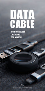 LENYES LC541 Cable de Datos 3 en 1 con Carga Inalámbrica para Smartwatch