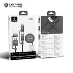 LENYES LC541 Cable de Datos 3 en 1 con Carga Inalámbrica para Smartwatch