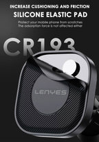 LENYES CR193 Soporte Magnético Coche Rejilla 6 Imanes 360° MagSafe Negro