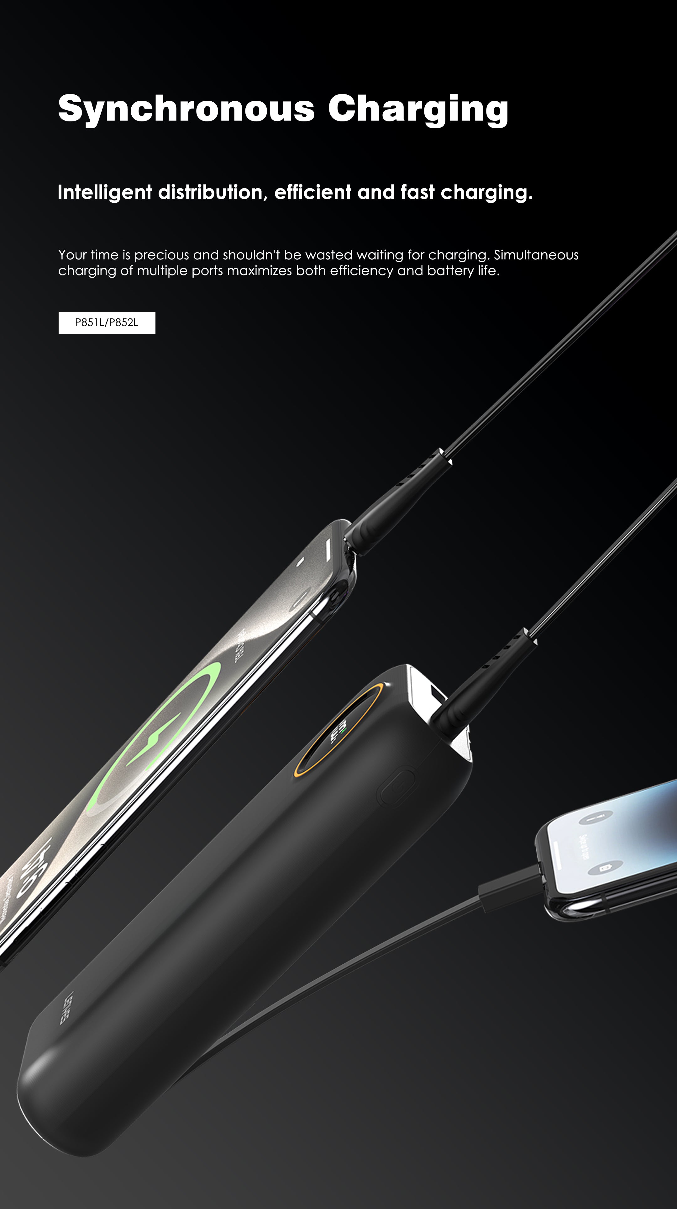 Powerbank 20.000mAH P852L BLACK