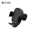 LENYES CR161 Soporte Coche Gravedad Rejilla Triángulo Dorado 360° Negro