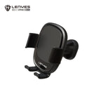 LENYES CR161 Soporte Coche Gravedad Rejilla Triángulo Dorado 360° Negro