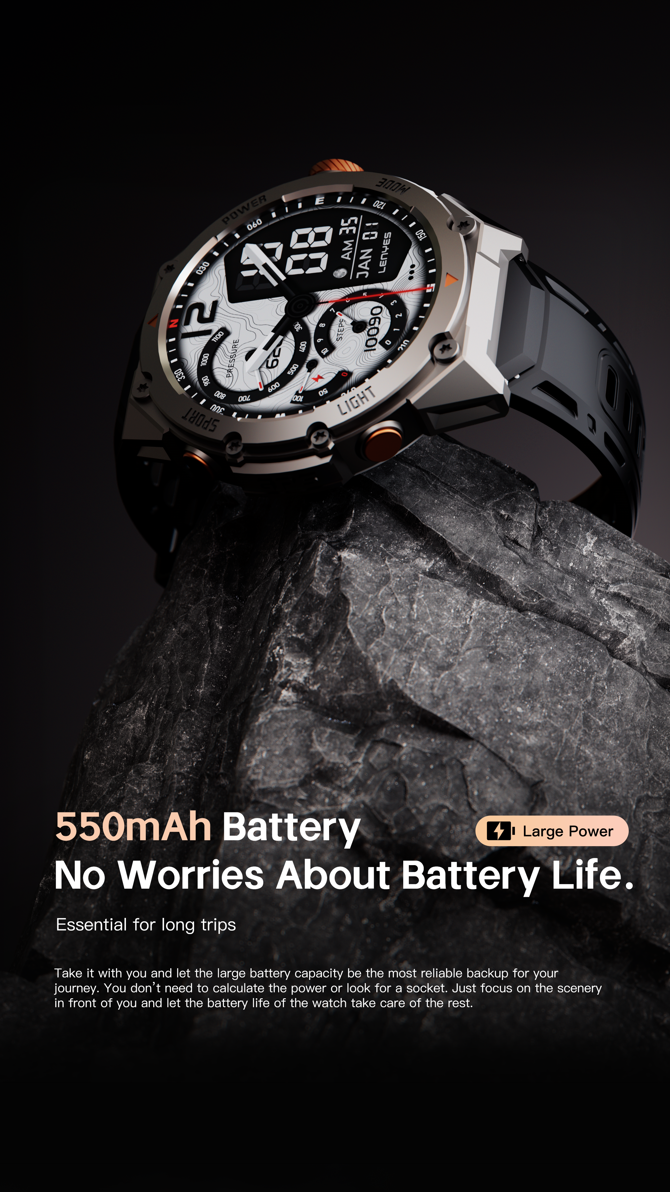 Lenyes VITA GPS Doble Frecuencia | Mapas Offline y 4GB Flash | 5ATM Pro