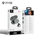 LENYES AIR 202 BLACK Auriculares Bluetooth 5.4 Abiertos con Gancho - IPX4 Resistentes al Agua 32h Batería