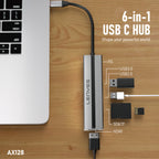 AX128 Tipo-C HUB  6 en 1 -Lenyes