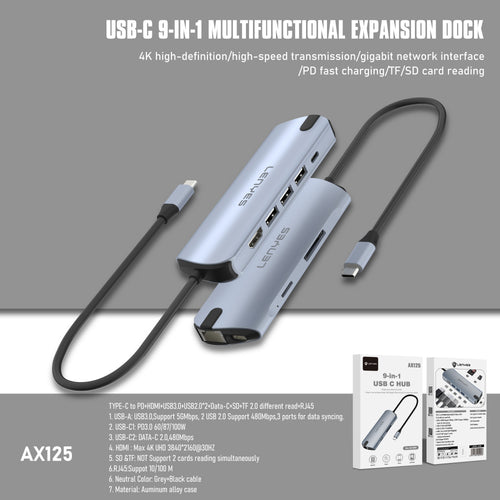 AX125 Adaptador lightning a DC3.5 M/F -negro Lenyes