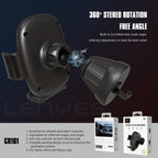 LENYES CR161 Soporte Coche Gravedad Rejilla Triángulo Dorado 360° Negro