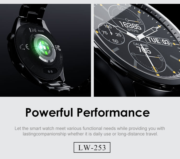 LENYES LW-253 Smartwatch Monitor Salud SpO2 Modos Deportivos 5-7 Días IP67 Negro